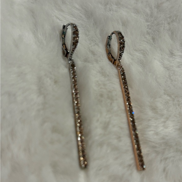 Givenchy Pave Linear Earrings – Rose Gold) - Picture 3 of 8